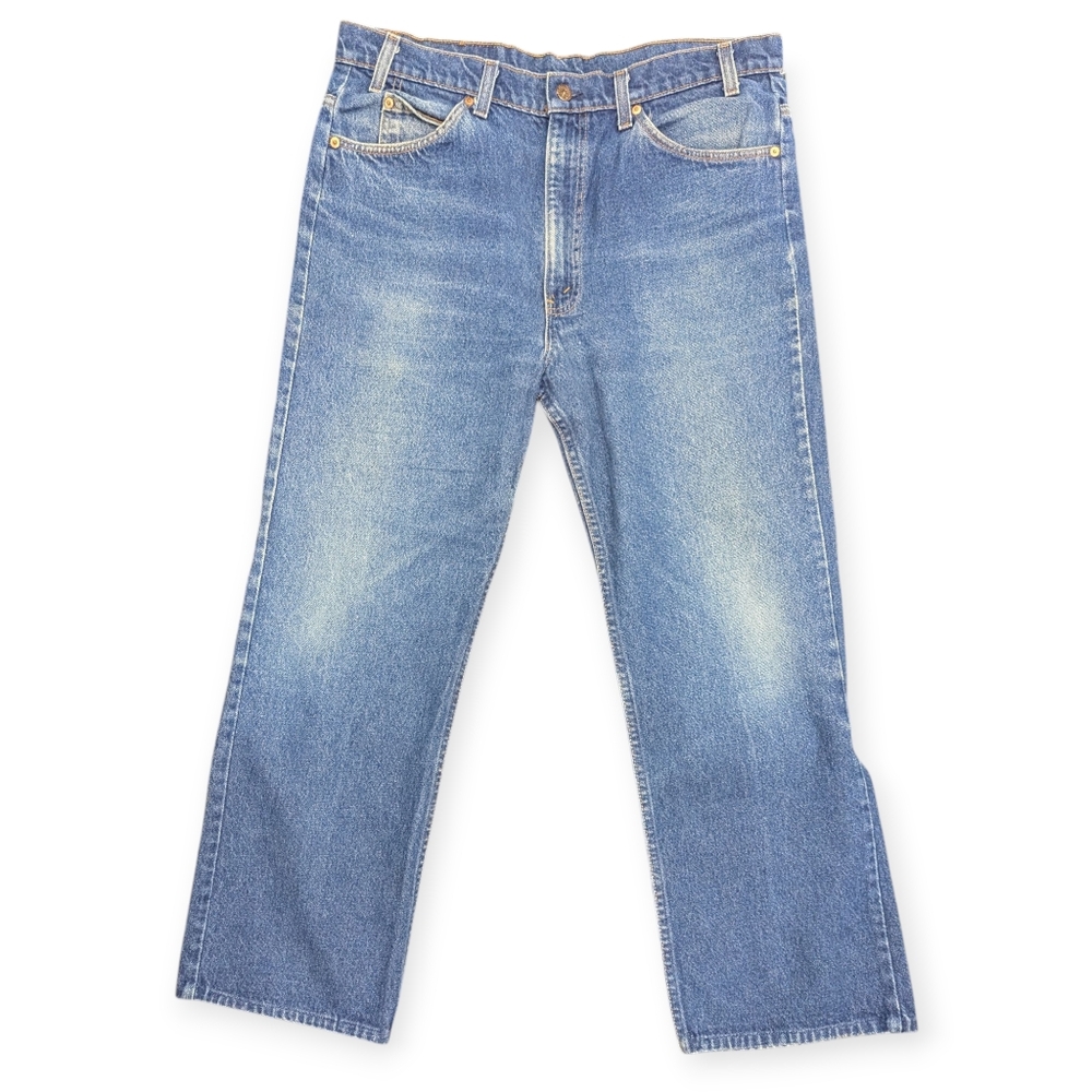 Vintage 90's Levi 517 Orange Tab BootCut jeans men's size 38x34
